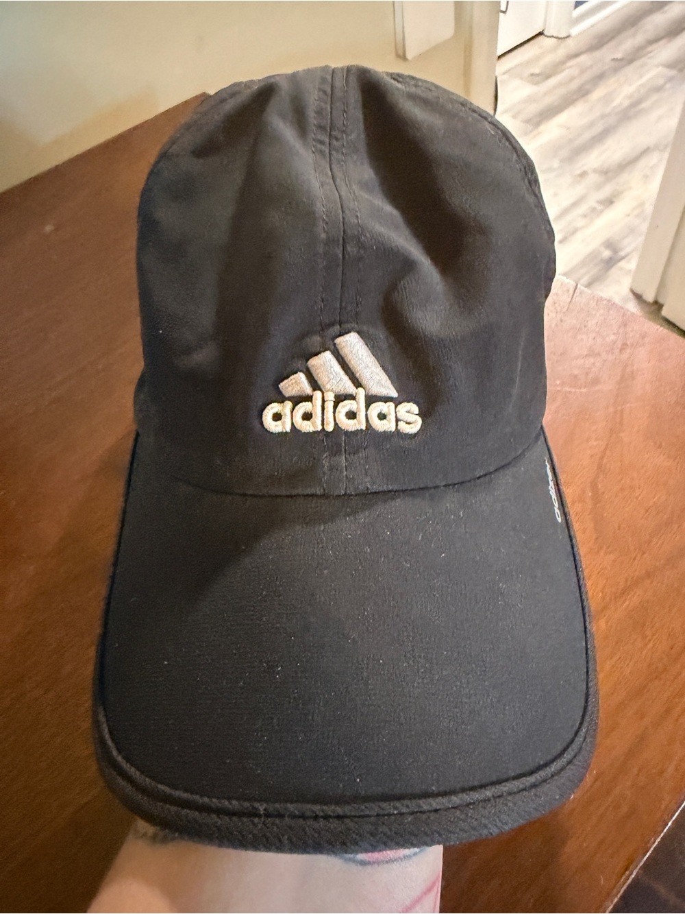 adidas Black Cap with White Embroidered Logo